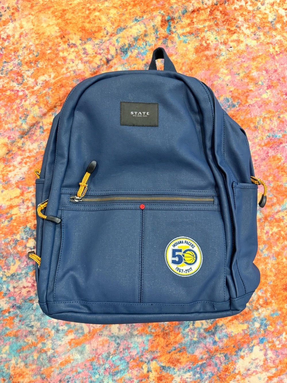 STATE Navy Blue Men's Backpack with Indiana Pacers 50th Patch